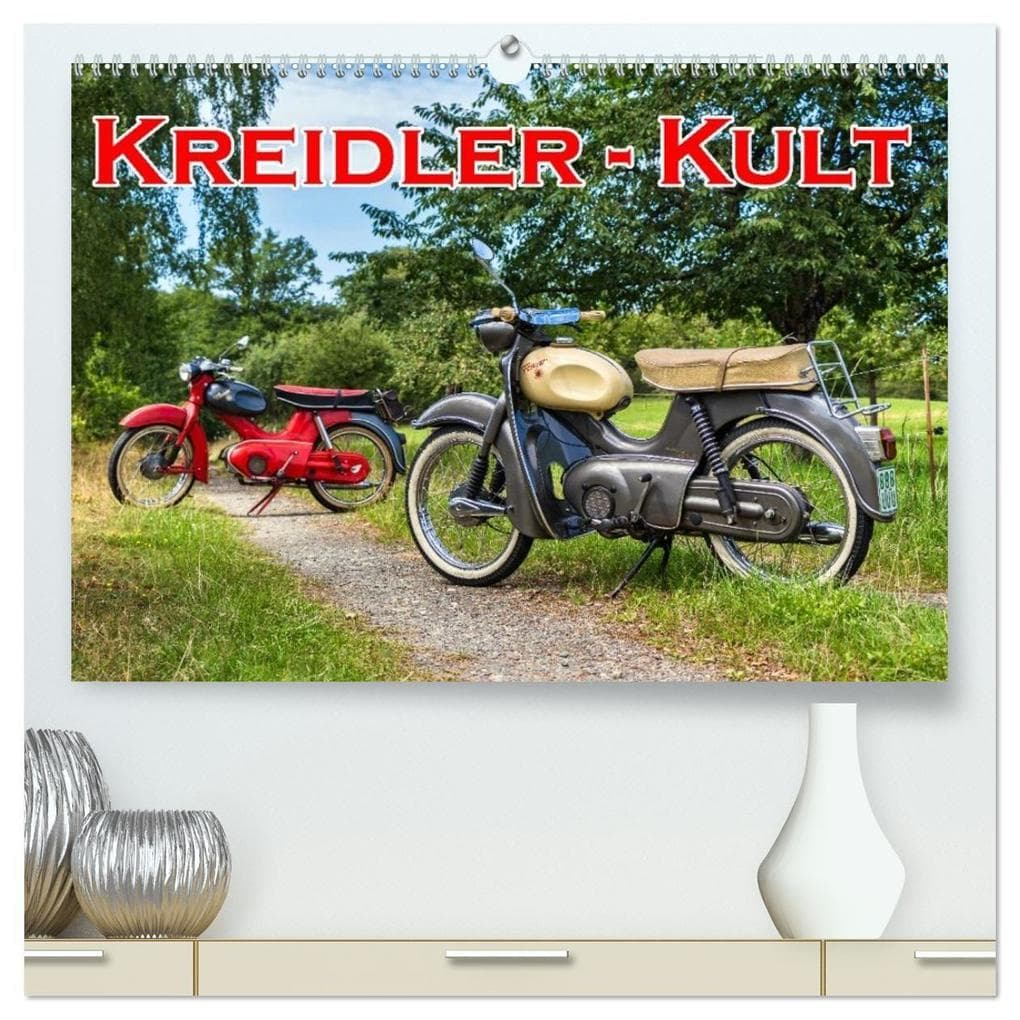 Kreidler-Kult (hochwertiger Premium Wandkalender 2027 DIN A2 quer), Kunstdruck in Hochglanz: Wunderschöne Kreidler-Mopeds aus den 60er, 70er und 80er Jahren.