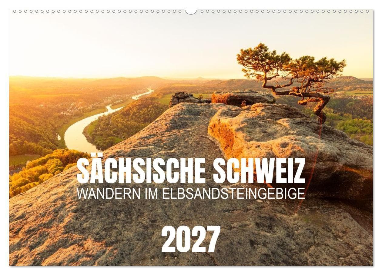 Sächsische Schweiz - Wandern im Elbsandsteingebirge (Wandkalender 2027 DIN A2 quer), CALVENDO Monatskalender