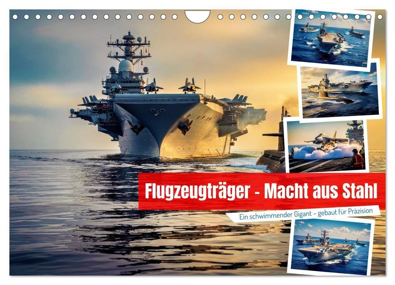 Flugzeugträger - Macht aus Stahl (Wandkalender 2027 DIN A4 quer), CALVENDO Monatskalender