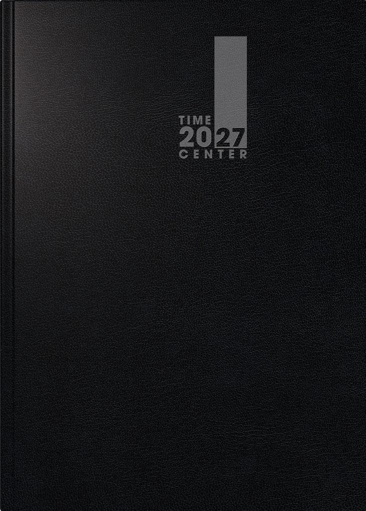 BRUNNEN 1072520907 Buchkalender TimeCenter Mod. 725 2027 A5, Kunststoff, schwarz