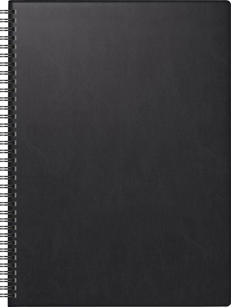 BRUNNEN 1078101907 Buchkalender Premium Mod. 781 2027 A4, Kunststoff, schwarz