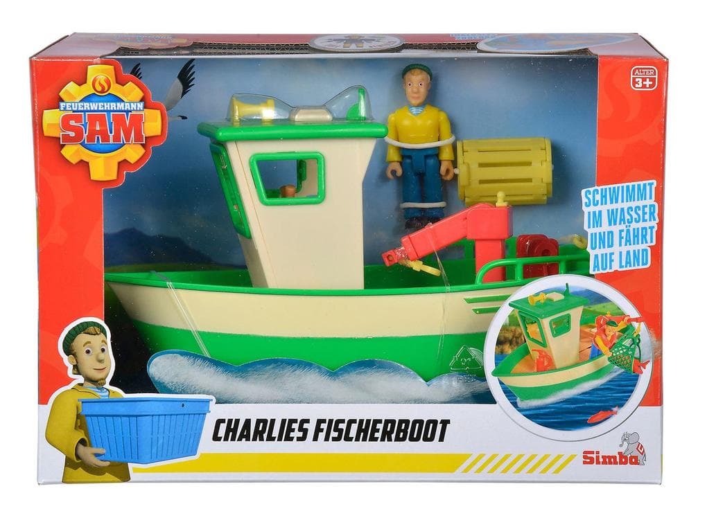 Sam Charlies Fischerboot mit Figur