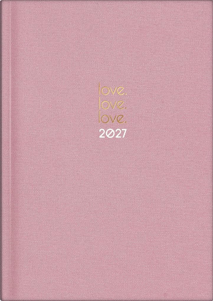 rido/idé 7021503907 Buchkalender Premium Young Line 2027 "Love" A5, Textil