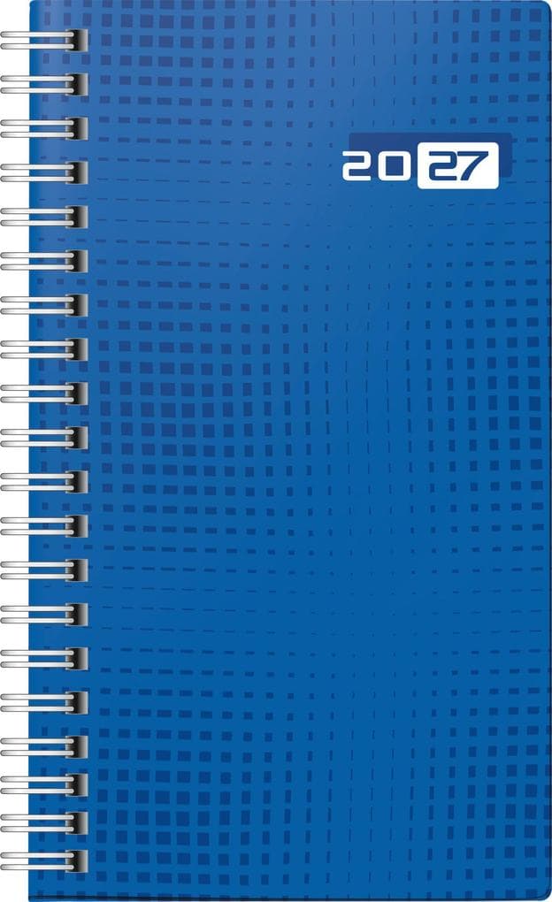 rido/idé 7016907027 Taschenkalender Mod. Taschenplaner int. 2027 A6, Papier, blau