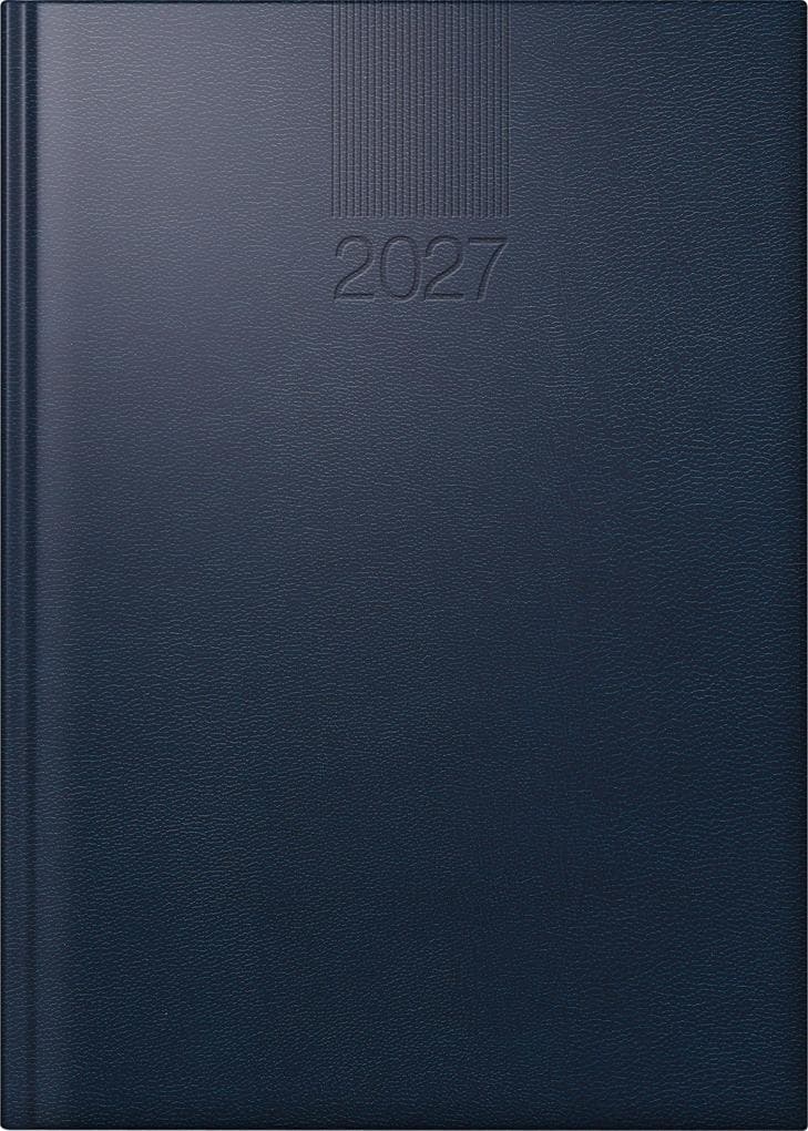 rido/idé 7028903387 Buchkalender Mod. ROMA 1 2027 A5, Kunststoff, dunkelblau