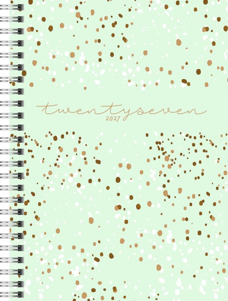rido/idé 7021804017 Buchkalender Mod. Timing 1 2027 "Confetti" A5, Kunststoff