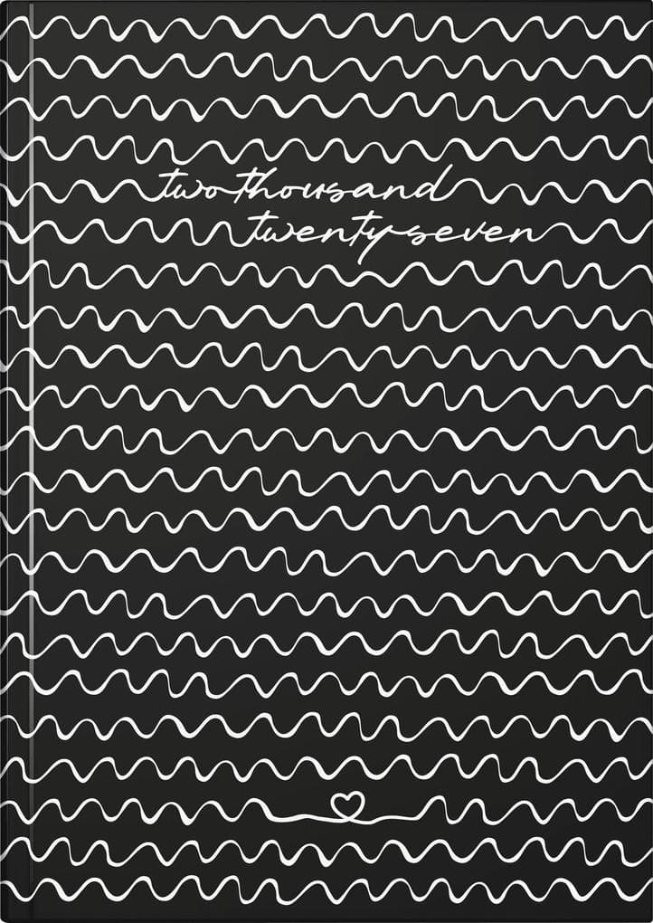 rido/idé 7028507017 Buchkalender Premium Young Line 2027 "Waves" A5, Papier