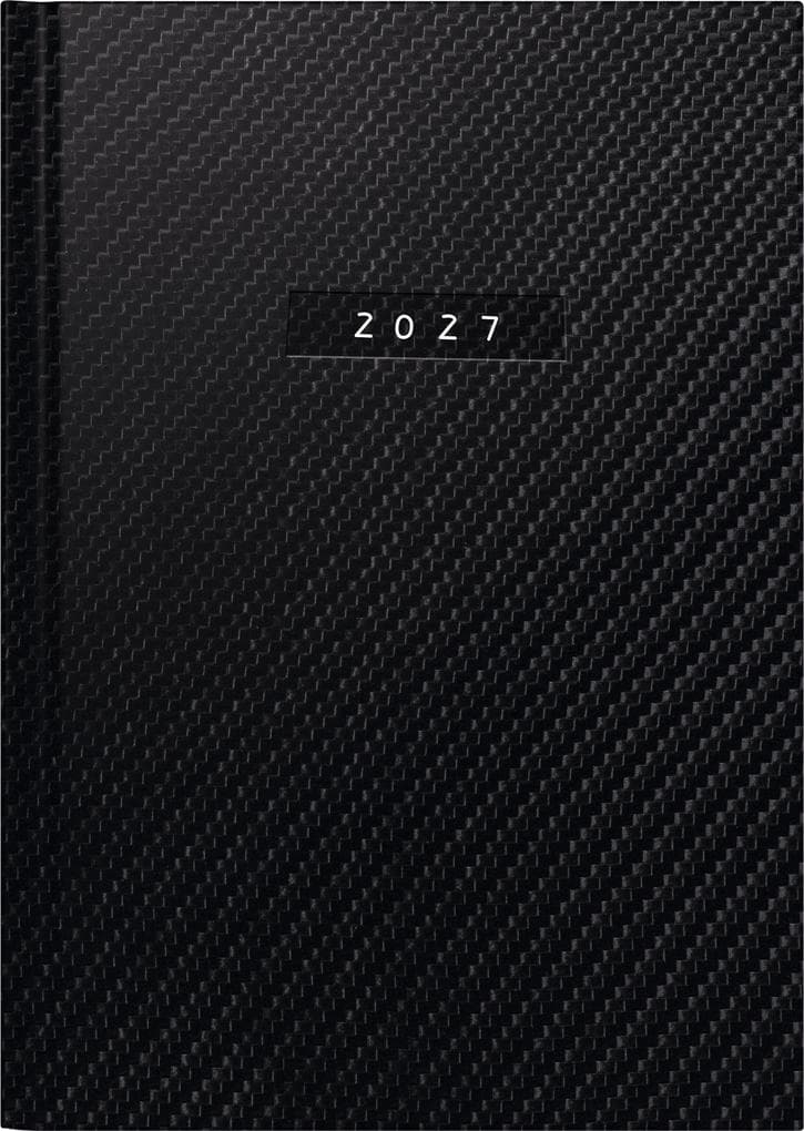 rido/idé 7021034807 Buchkalender Mod. futura 2 2027 "Carbon" A5, Kunstleder