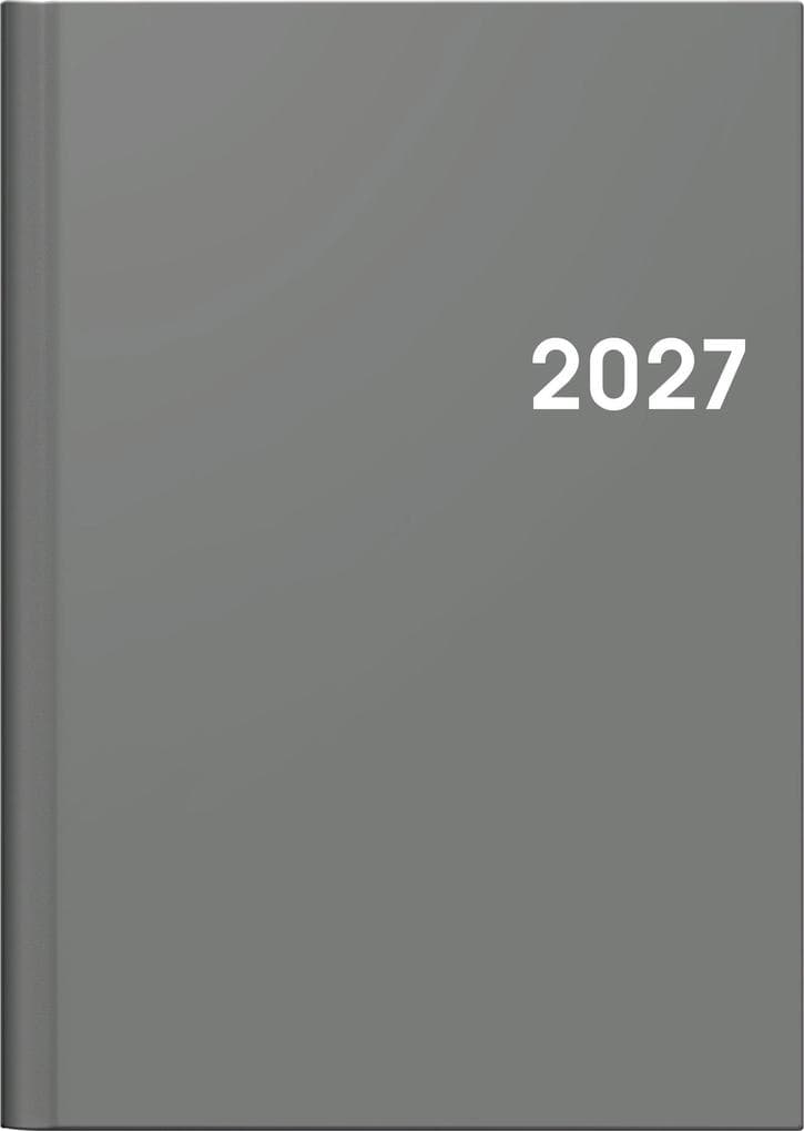 BRUNNEN 1079661637 Buchkalender Mod. 796 2027 A5, Kunststoff, grau