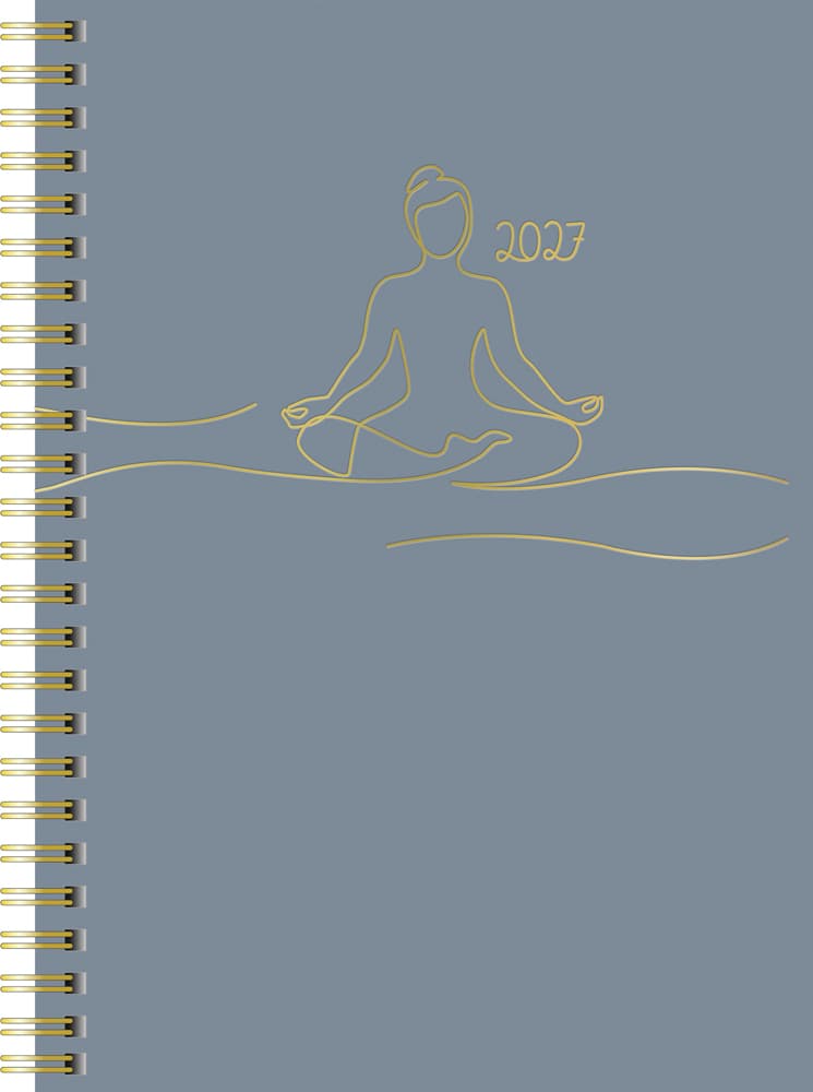 Buchkalender Premium Young Line 2027 Yoga, A5, Papier