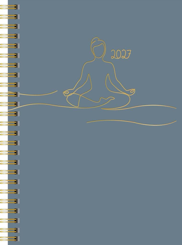 rido/idé 7021407027 Buchkalender Premium Young Line 2027 "Yoga" A5, Papier