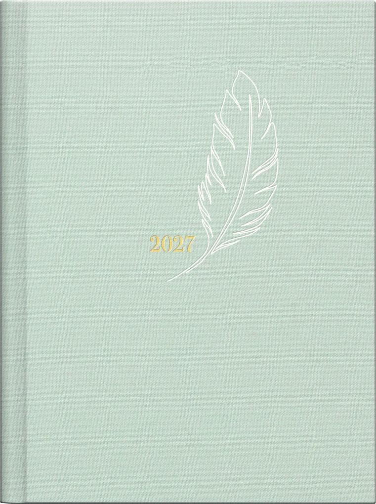 rido/idé 7013603017 Taschenkalender Premium Young Line Mini 2027 "Feather" A6, Textil