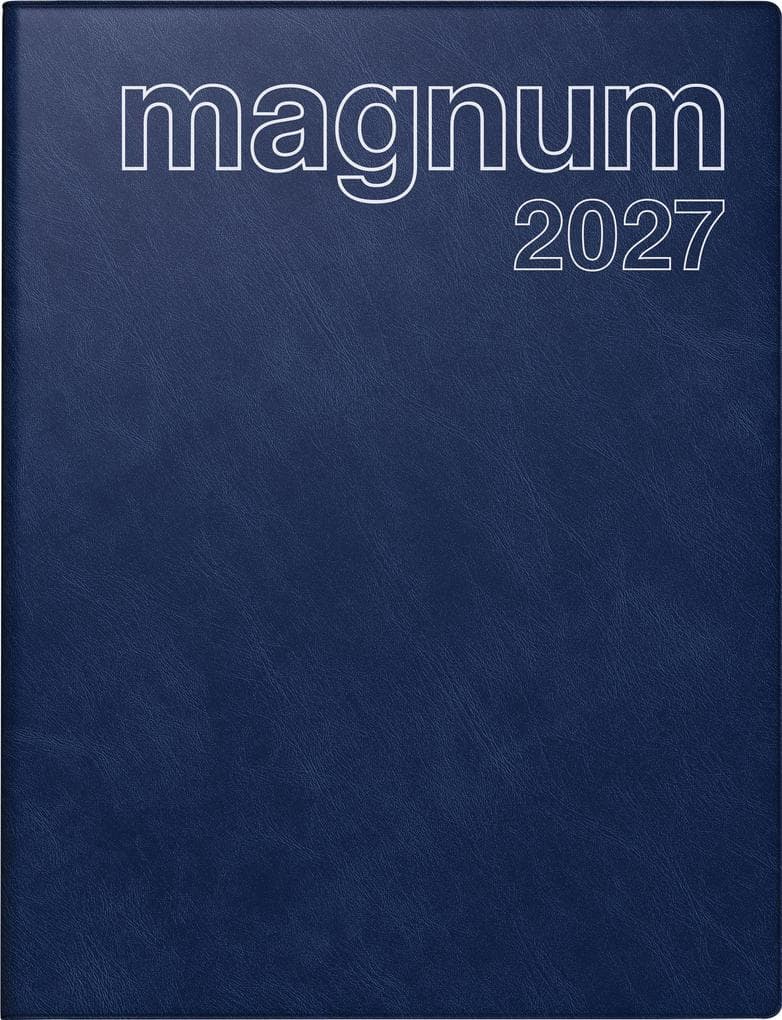 rido/idé 7027042387 Buchkalender Mod. magnum 2027 183×240 mm, Kunststoff, dunkelblau