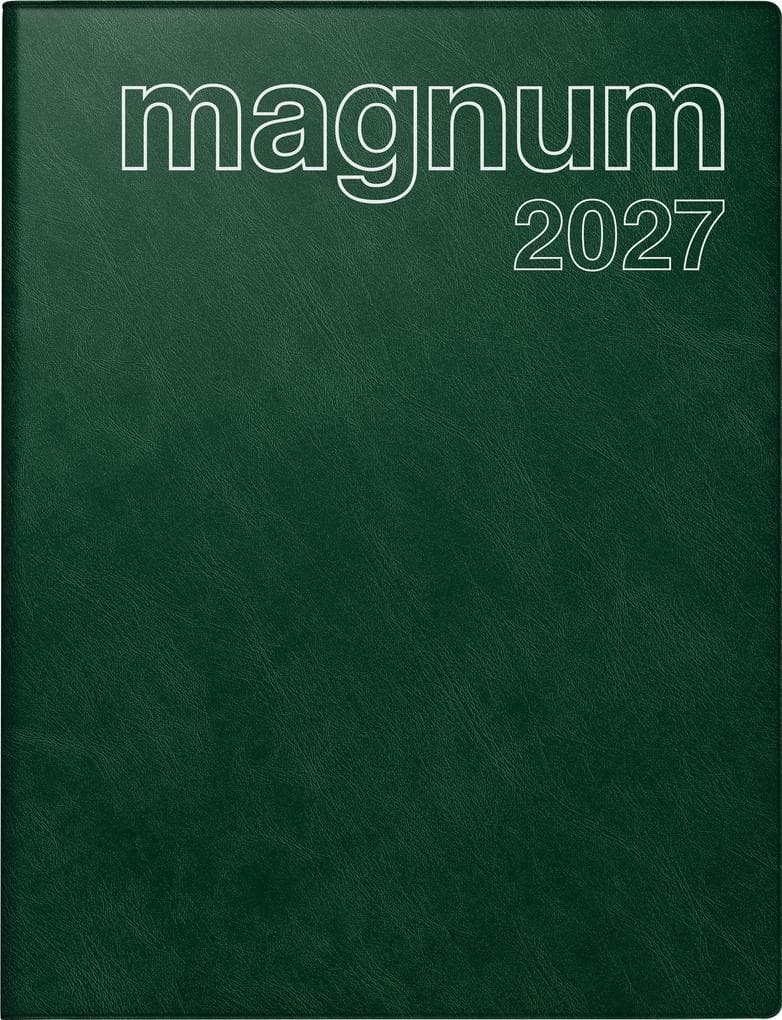rido/idé 7027042587 Buchkalender Mod. magnum 2027 183×240 mm, Kunststoff, dunkelgrün