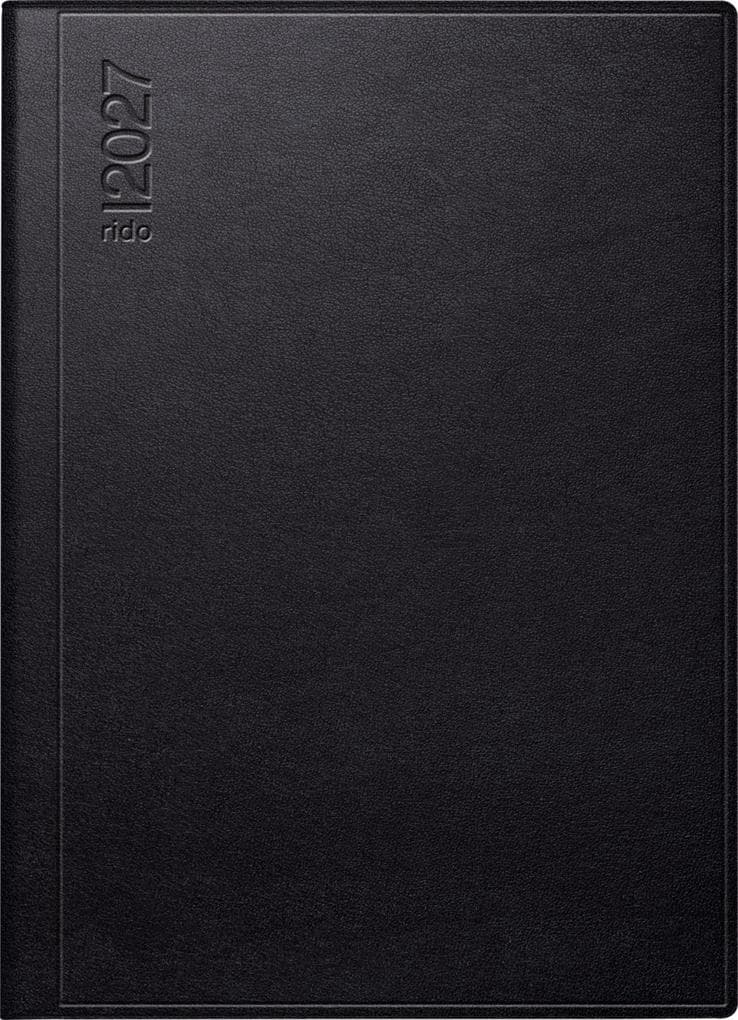 rido/idé 7018104907 Taschenkalender Mod. perfect/Technik I 2027 A6, Kunstleder, schwarz