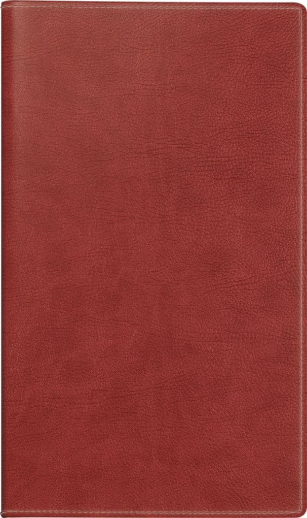 rido/idé 7045424707 Taschenkalender Mod. Miniplaner d 15 2027 A6, Kunstleder, rotbraun