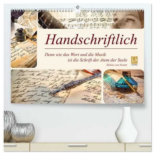 Handschriftlich (hochwertiger Premium Wandkalender 2027 DIN A2 quer), Kunstdruck in Hochglanz
