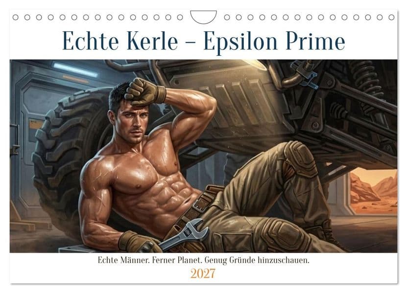 Echte Kerle - Epsilon Prime (Wandkalender 2027 DIN A4 quer), CALVENDO Monatskalender: Echte Männer. Ferner Planet. Genug Gründe hinzuschauen.