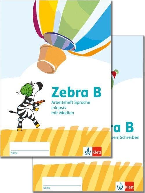 Zebra 2. Paket Arbeitsheft Sprache Inklusion mit Medien, Arbeitsheft Lesen/Schreiben inklusiv mit Medien Klasse 2-4