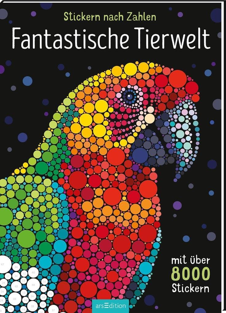 Stickern nach Zahlen - Fantastische Tierwelt