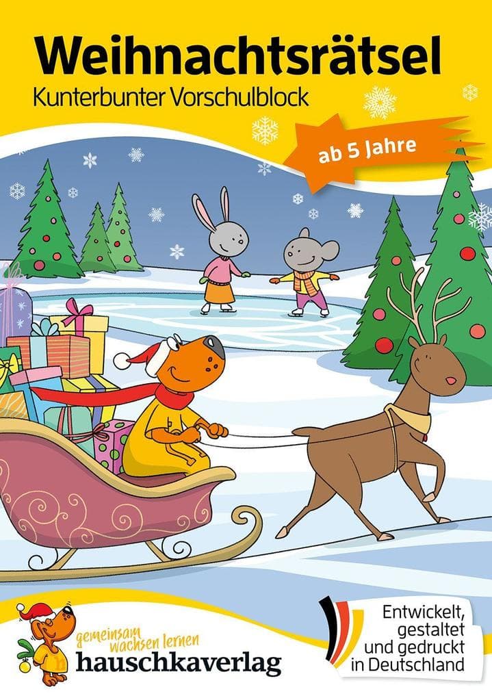 Weihnachtsrätsel - Kunterbunter Vorschulblock ab 5 Jahre