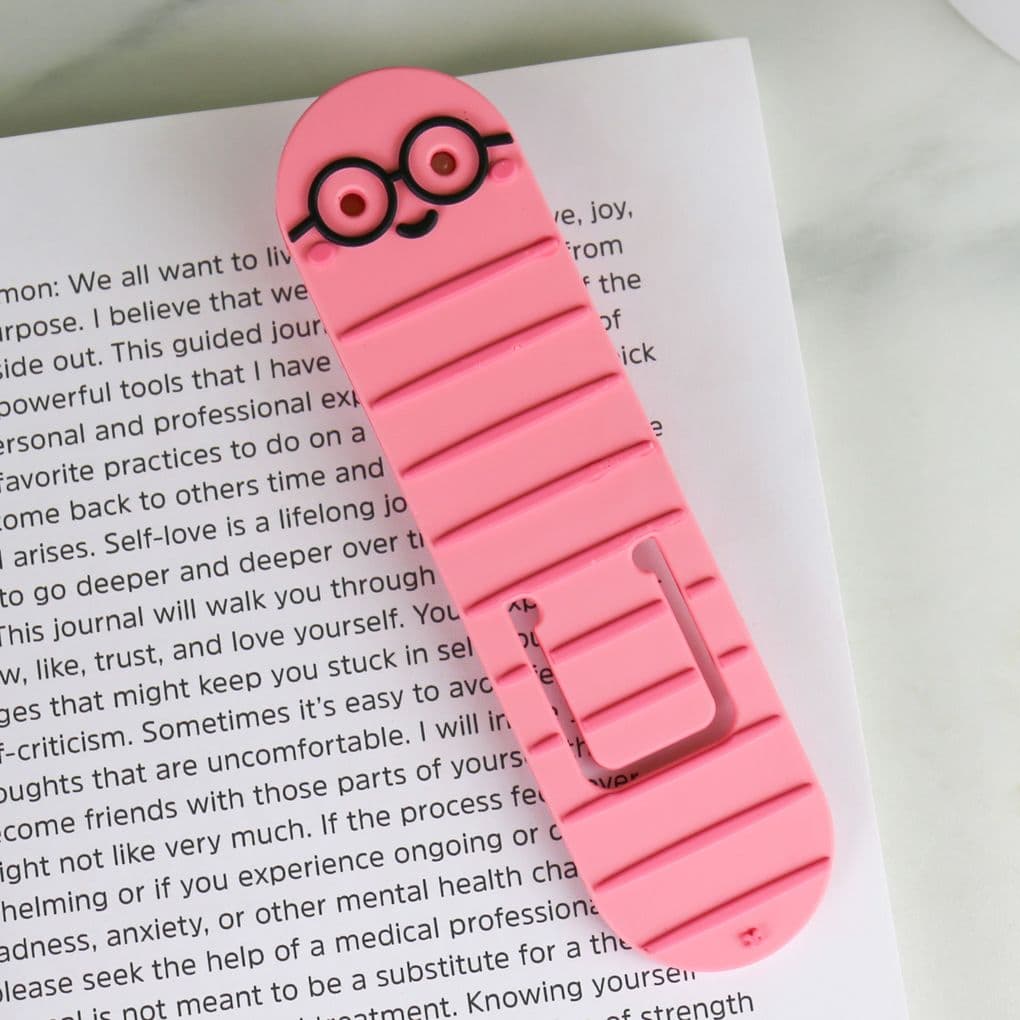 GIFT REPUBLIC Leselicht und Lesezeichen Bücherwurm