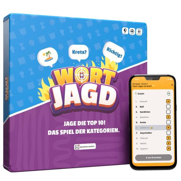 DYNAMITE GAMES® - Wortjagd - "Jage die Top 10! Das Spiel der Kategorien."