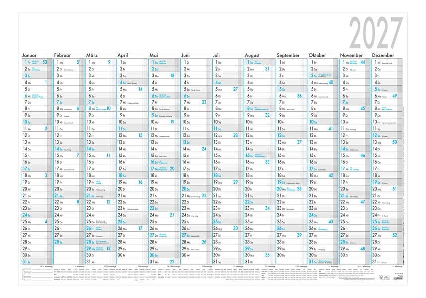 Plakatkalender 12 Mon 1 Stk. gerollt 2027