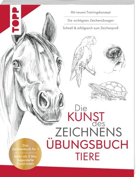 Die Kunst des Zeichnens Übungsbuch - Tiere. Mit neuem Trainingskonzept