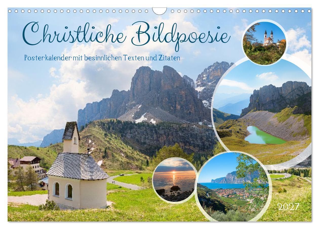 Christliche Bildpoesie 2027 (Wandkalender 2027 DIN A3 quer), CALVENDO Monatskalender