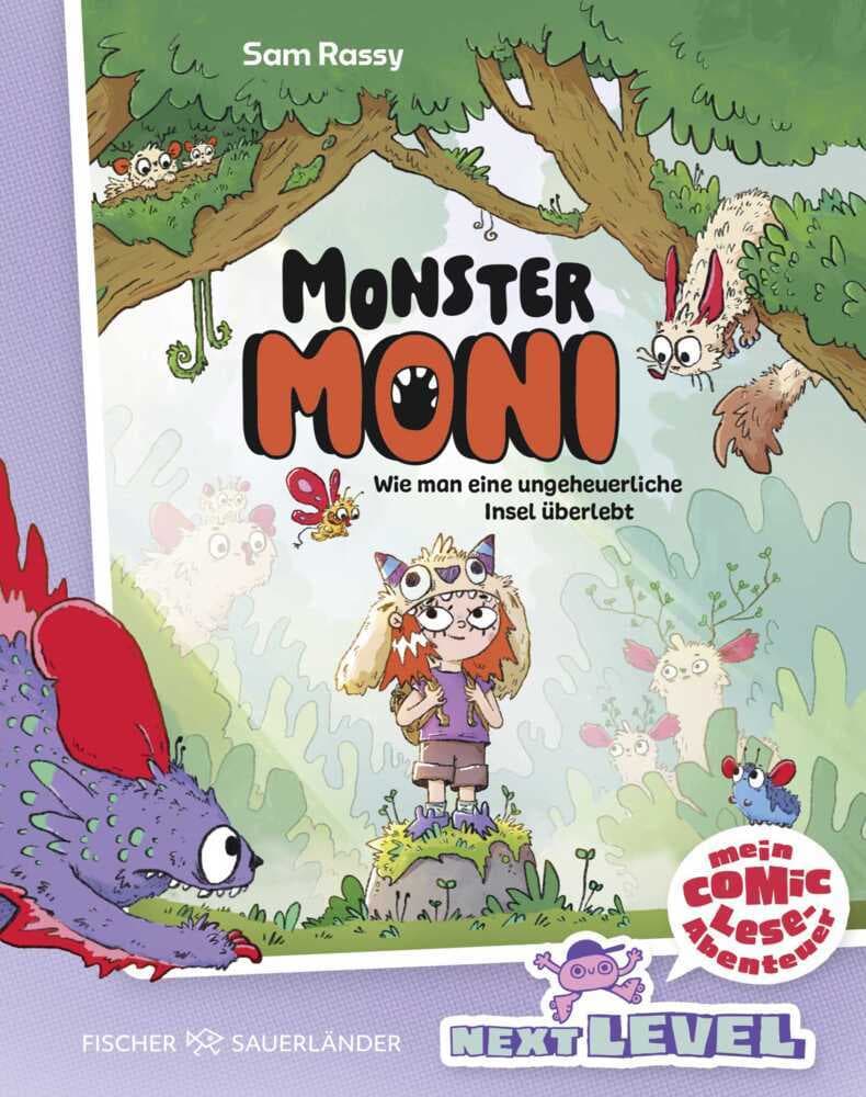 Monster-Moni: Wie man eine ungeheuerliche Insel überlebt: Das Comic-Leseabenteuer für die Grundschulzeit: Spannend erzählt mit coolen Rätseln, bunten Bildern und Lese-Audio