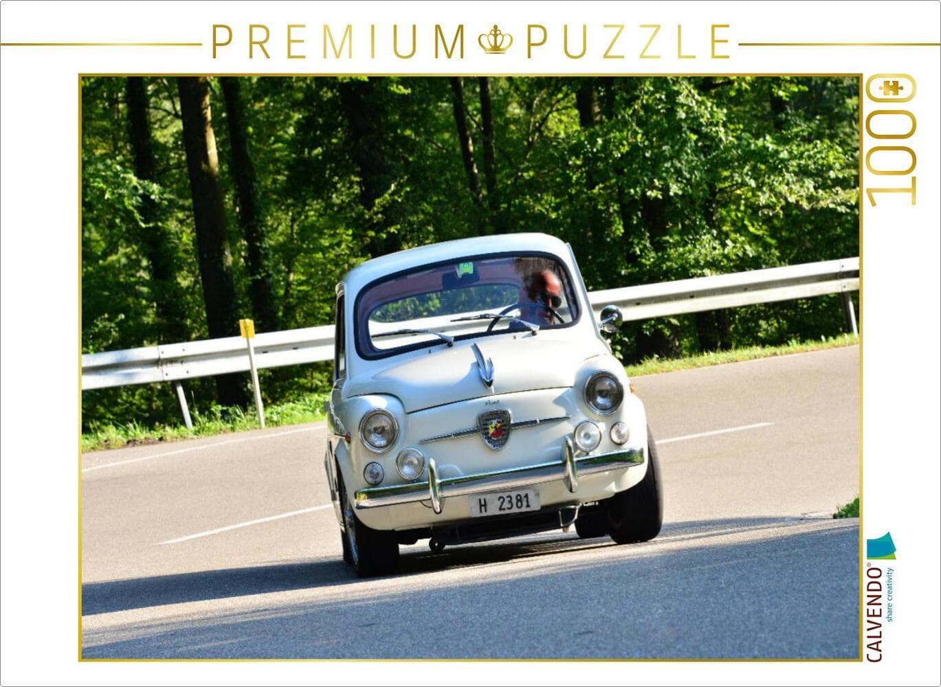 CALVENDO Puzzle Fiat Abarth 850 TC - 1962 | 1000 Teile Lege-Größe 64x48cm Foto-Puzzle für glückliche Stunden