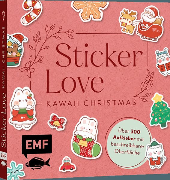 Sticker Love: Kawaii Christmas - Über 300 Etiketten und Aufkleber mit beschreibbarer Oberfläche