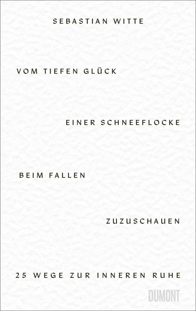 Vom tiefen Glück, einer Schneeflocke beim Fallen zuzuschauen
