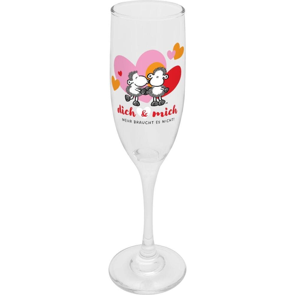 Sektglas mit Motiv "Dich & Mich"