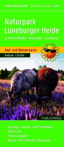Publicpress Rad- und Wanderkarte Naturpark Lüneburger Heide, Schneverdingen - Bispingen - Lüneburg 1:50.000