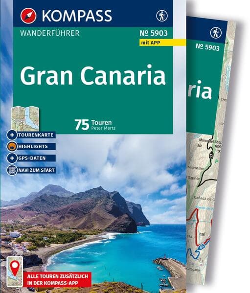 KOMPASS Wanderführer Gran Canaria, 75 Touren mit Extra-Tourenkarte