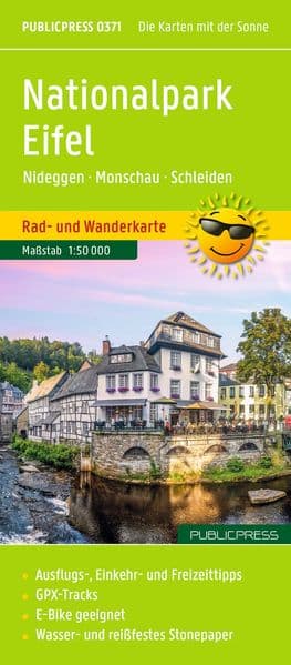 Publicpress Rad- und Wanderkarte Nationalpark Eifel, Nideggen, Monschau, Schleiden 1:50.000