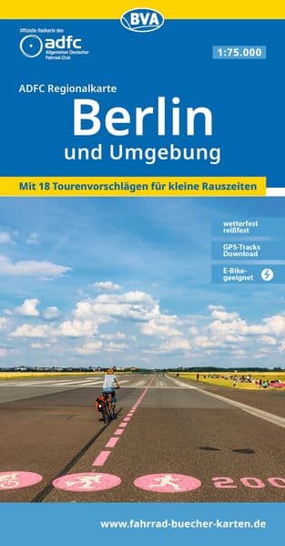 BVA ADFC Regionalkarte Berlin und Umgebung, mit Knotenpunkten 1:75.000