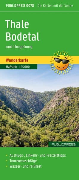 Publicpress Wanderkarte Thale, Bodetal und Umgebung 1:25.000