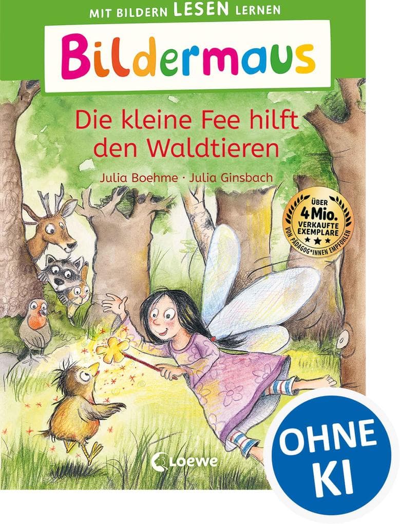 Bildermaus - Die kleine Fee hilft den Waldtieren: Mit Bildern lesen lernen - Ideal für die Vorschule und Leseanfänger ab 5 Jahren - Mit Leselernschrift ABeZeh