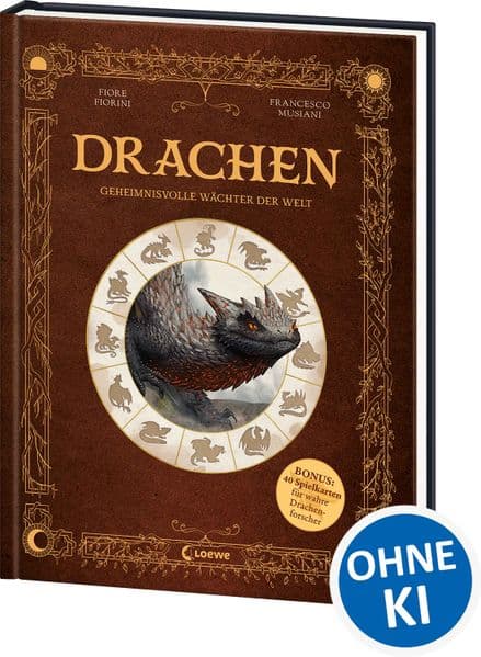 Drachen - Geheimnisvolle Wächter der Welt: Magisches Sachbuch über 12 einzigartige Drachen und ihre Lebensräume - Für Kinder ab 8 Jahren - Integrierte Box mit 40 Spielkarten im Drachen-Design