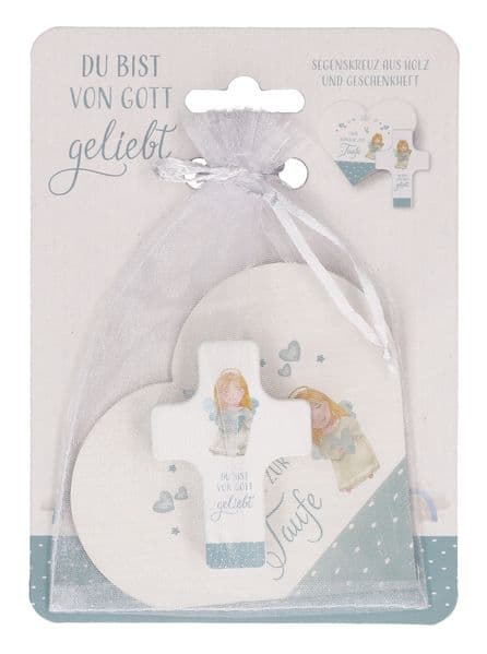 Du bist von Gott geliebt. Geschenkset zur Taufe (blau)