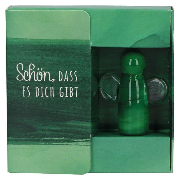 Schön, dass es dich gibt. Engel-Figur (grün)
