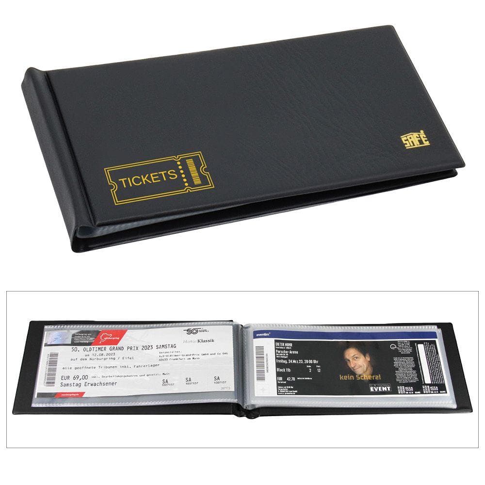 Taschenalbum für Tickets, Eintrittskarten