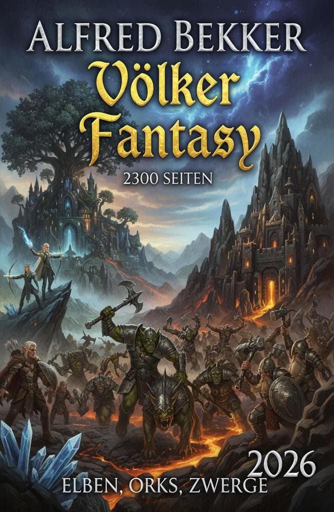 Völker Fantasy 2026 2300 Seiten Elben, Orks, Zwerge