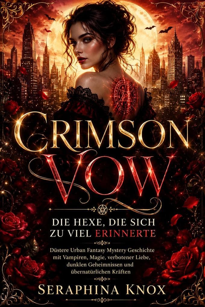 Crimson Vow Die Hexe, die sich zu viel erinnerte: Düstere Urban Fantasy Mystery Geschichte mit Vampiren, Magie, verbotener Liebe, dunklen Geheimnissen und übernatürlichen Kräften