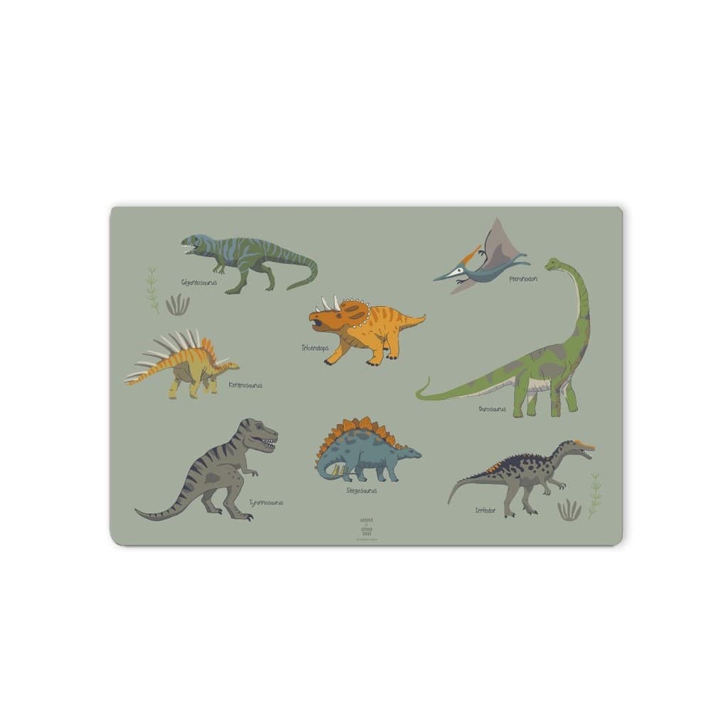 Scriptum Schreibtischunterlage für Kinder Acht Dinosaurier - 60 x 40 cm - aus premium Vinyl