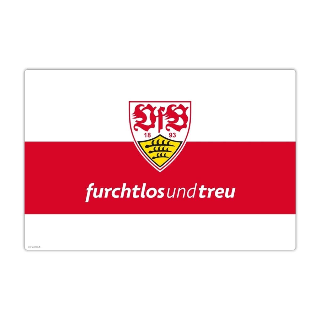 Cover-your-desk Schreibtischunterlage für Kinder und Erwachsene VfB Stuttgart furchtlos und treu - 60 x 40 cm, aus premium Vinyl