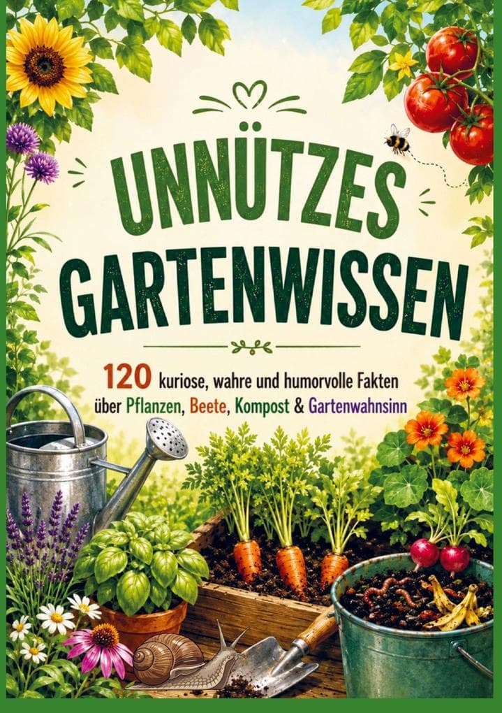 UNNÜTZES GARTENWISSEN: 120 kuriose, wahre und humorvolle Fakten über Pflanzen, Beete, Kompost & Gartenwahnsinn